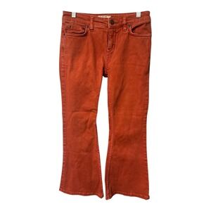Free People Red/Orange Cropped Flare‎ Jeans, Womens Size 25